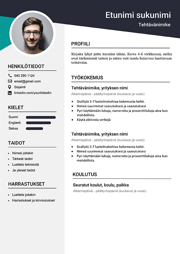 CV pohjat